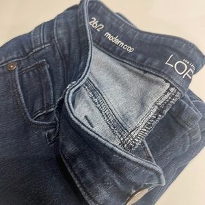 Loft Modern Crop dark rinse jeans